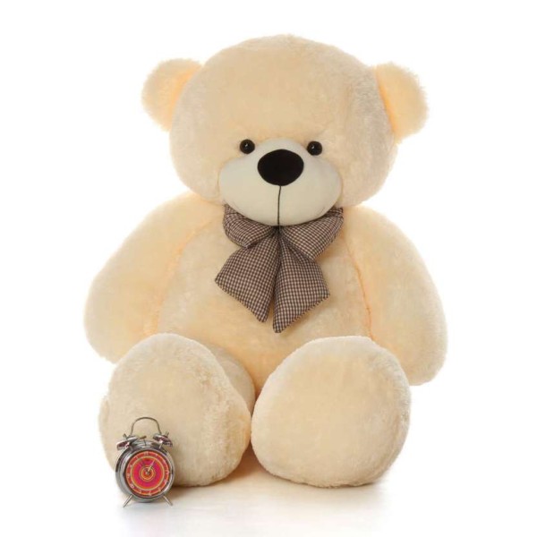 5 Feet Fat and Huge Peach Bow Teddy Bear